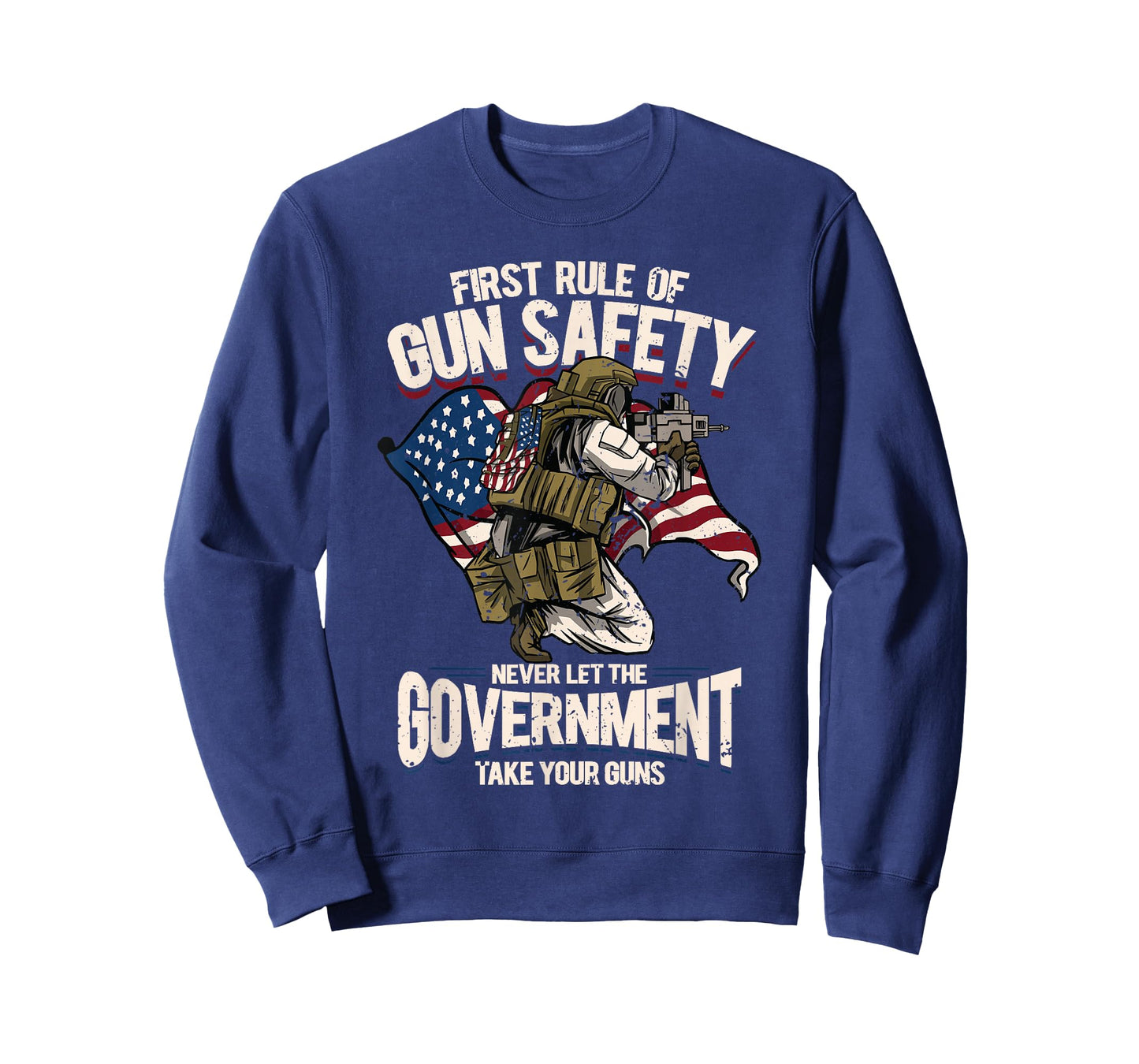 First Rule Of Gun Safety, US Flag For A Patriotic Gun Lover T-Shirt
