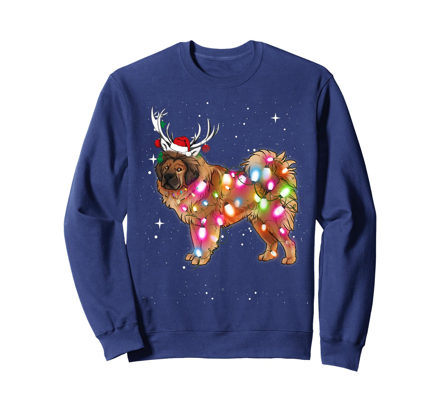 Christmas Lights Tibetan Mastiff Dog T-Shirt