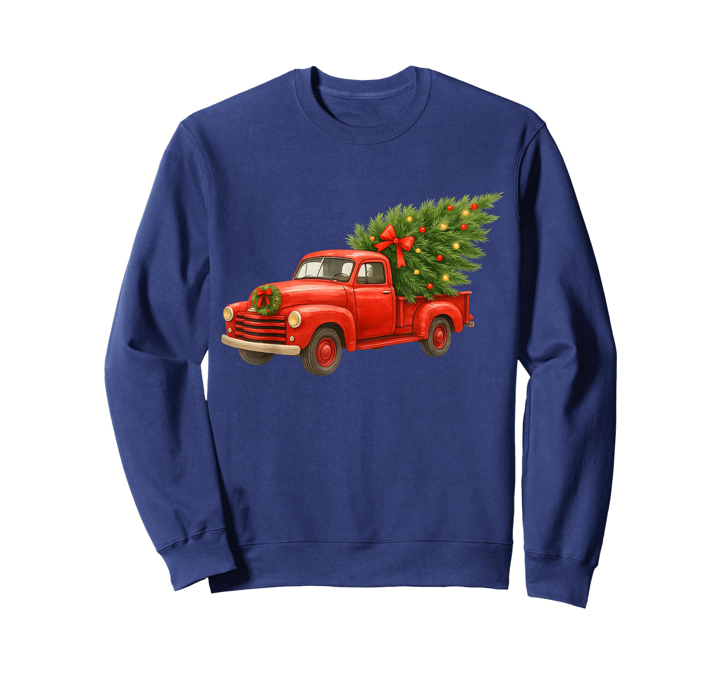 Vintage Red Truck Christmas Tree Winter Season T-Shirt
