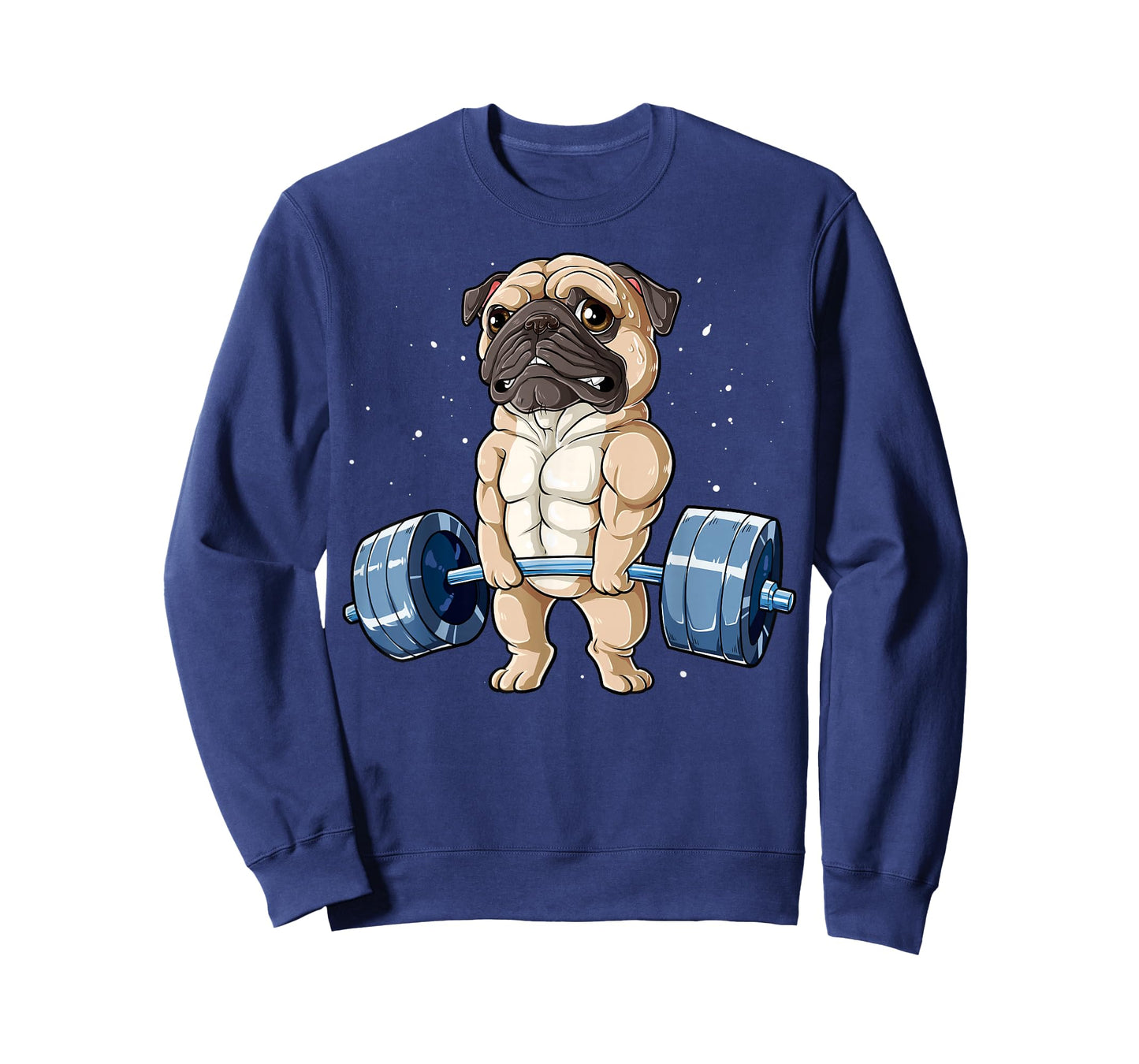 Pug Weightlifting Funny Deadlift Men Fitness Gym Workout Tee T-Shirt