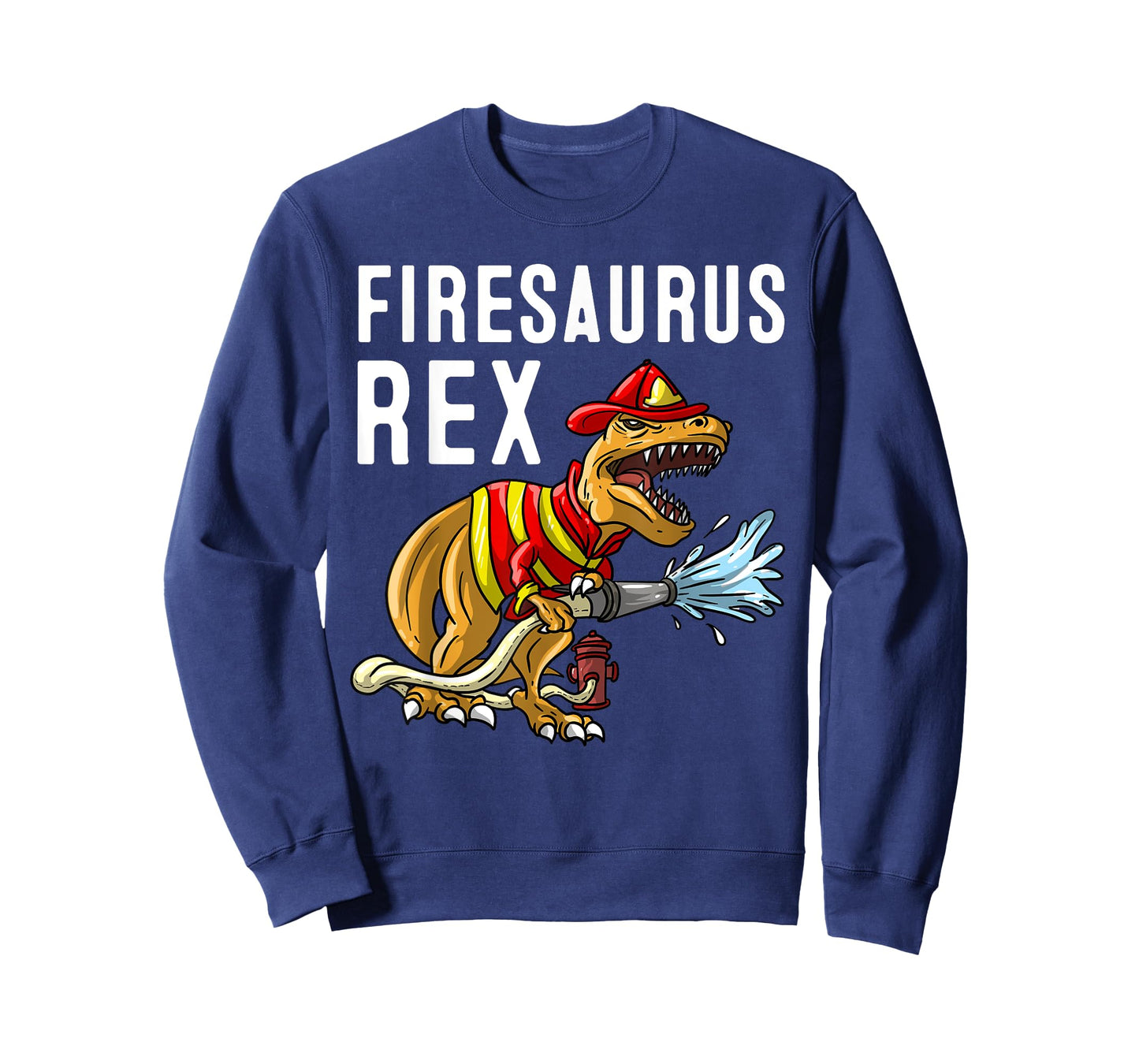 Funny Firemen Firefighter Gift Dino Boys Cool Firesaurus Rex T-Shirt