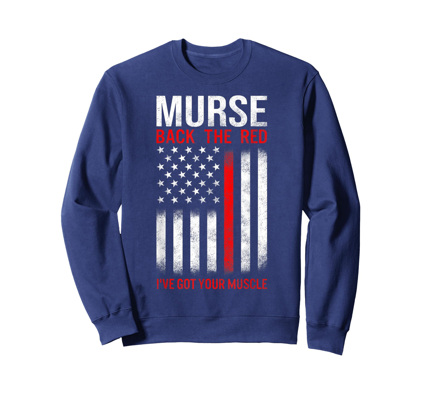 Murse American Flag Back The Red Line Firefighter RN Gifts Women Kids Men T-Shirt