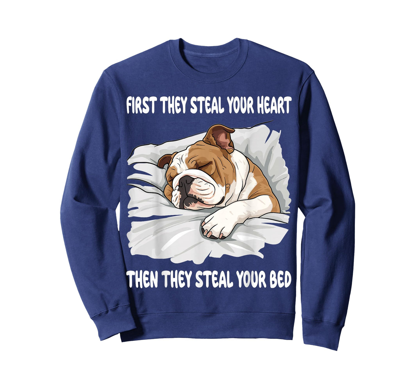 English Bulldog Sleeping Pajamas Nightgown T-Shirt