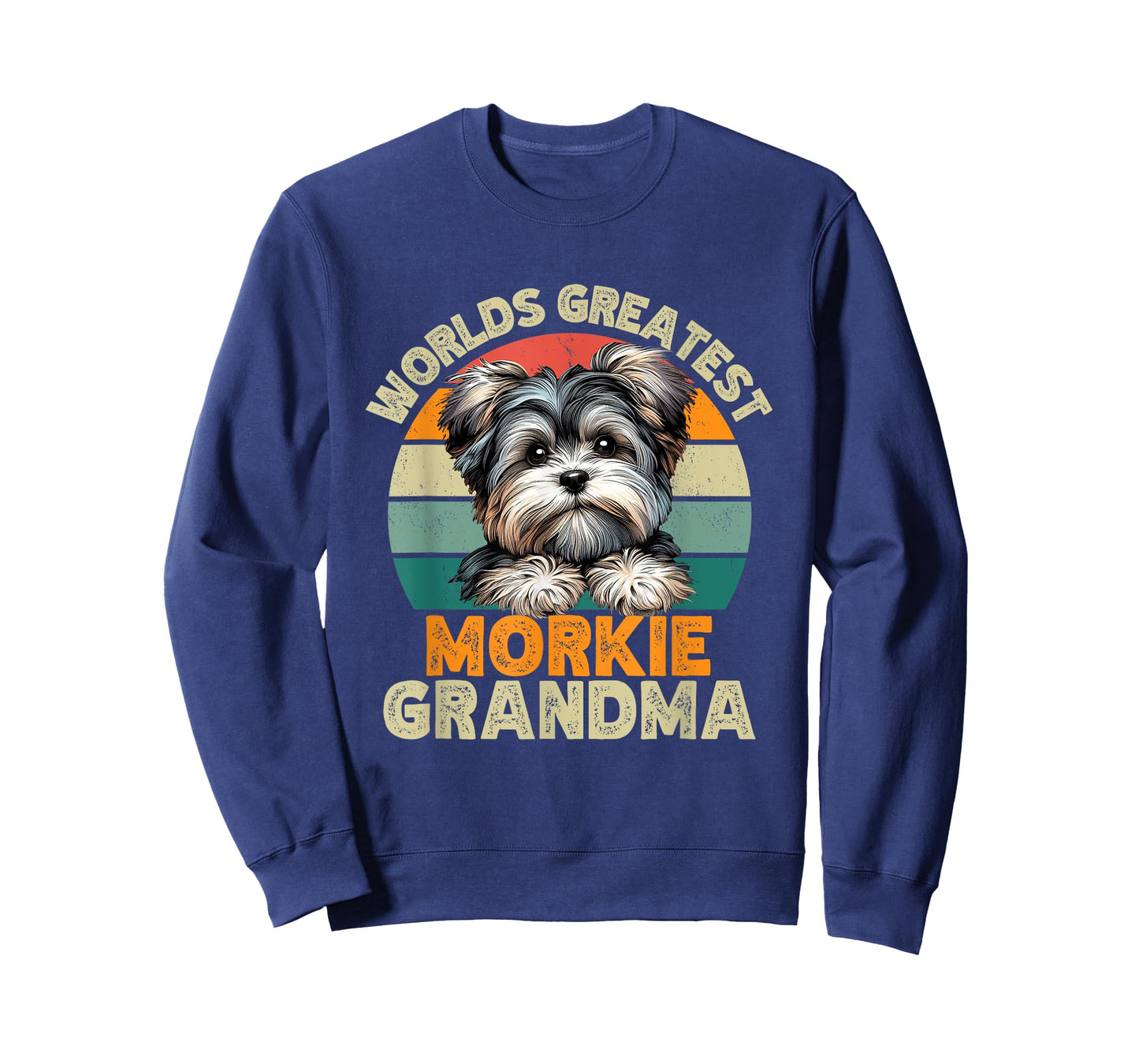 Worlds Greatest Morkie Dog Grandma Funny Retro Dogs Owner T-Shirt for Men Women