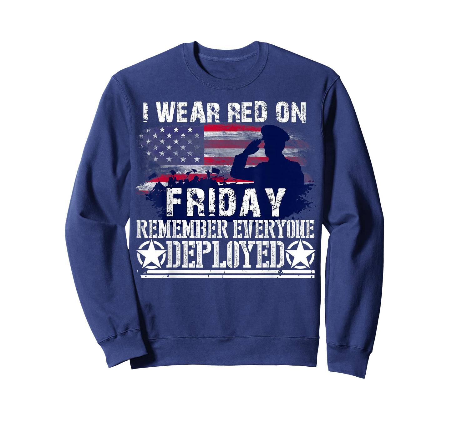 I Wear Red On Friday Remember Everyone Deployed American T-Shirt