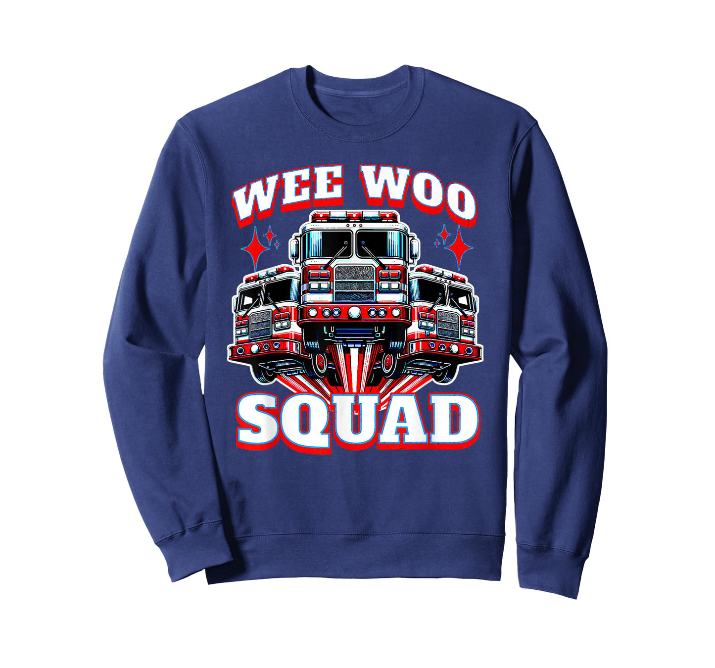 Wee Woo Squad Funny Firefighter Fire Trucks T-Shirt