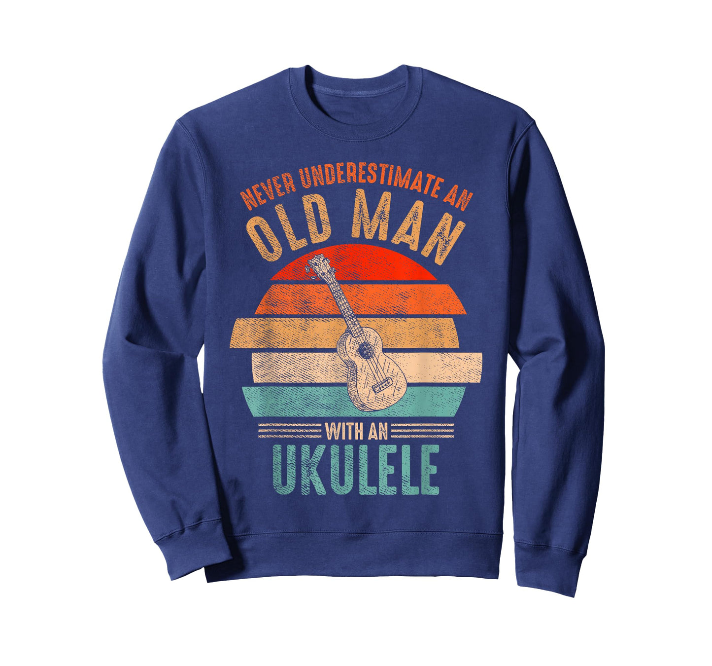 Vintage Never Underestimate An Old Man With An Ukulele T-Shirt