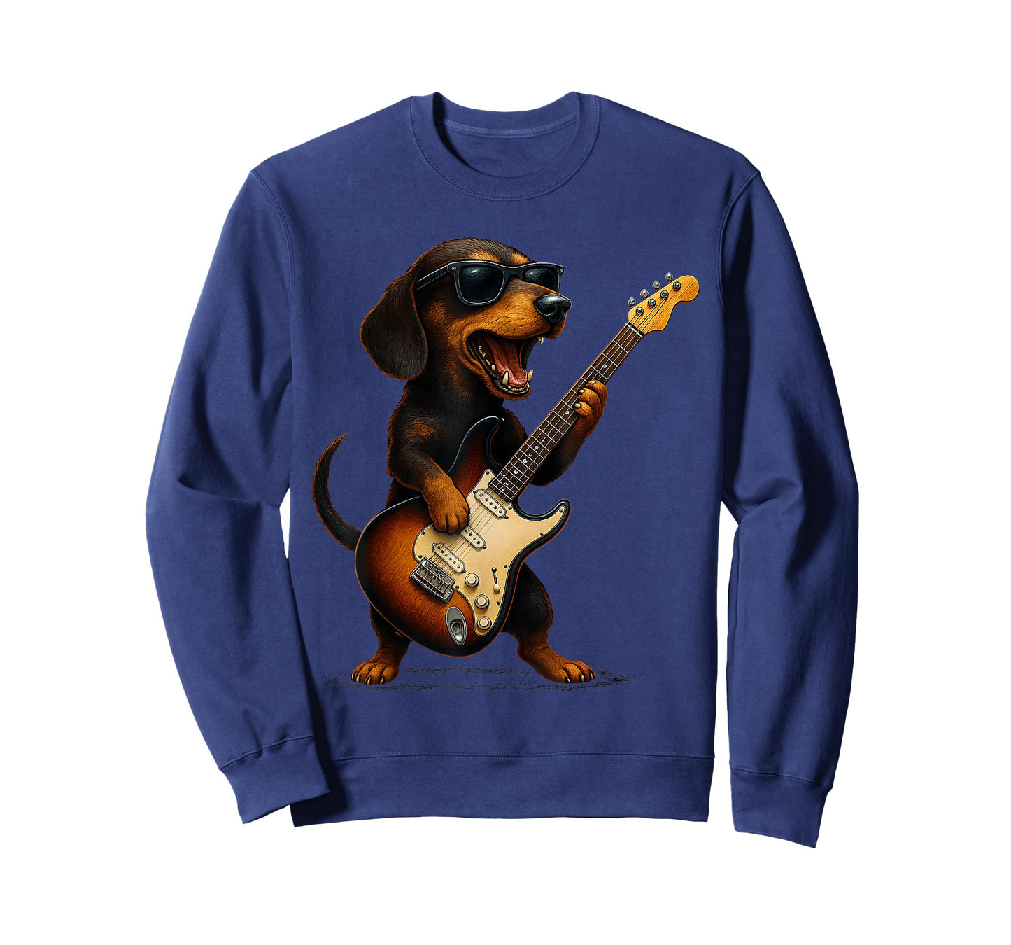 Dachshund Playing Guitar Rock Music Dog Lover Pet Mom Animal T-Shirt