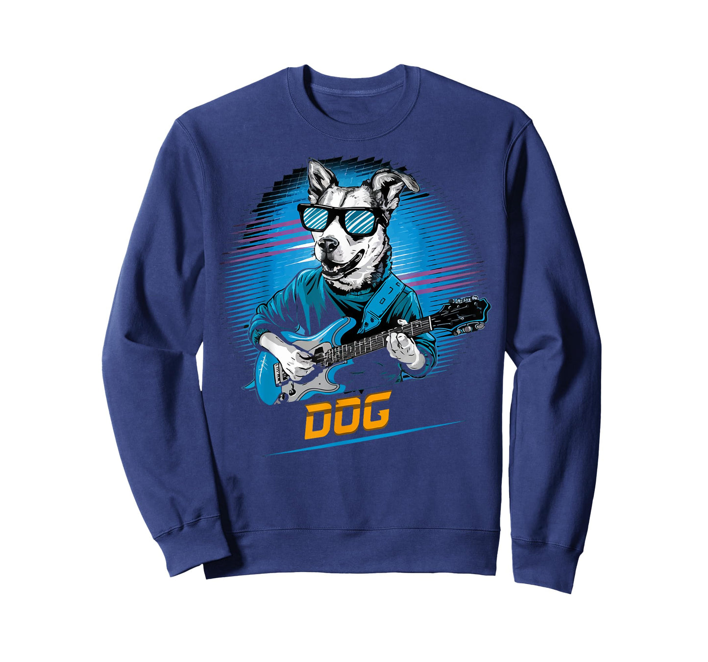 cute Dog Playing Bass Guitar tee Animal Playing Guitar music Men Women Kids T-Shirt