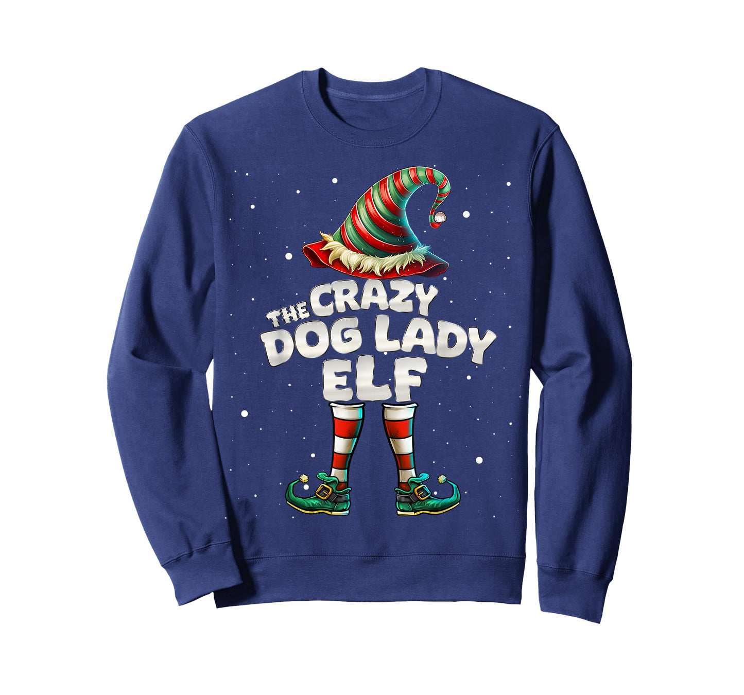 The Crazy Dog Lady Elf Family Matching Group Christmas T-Shirt