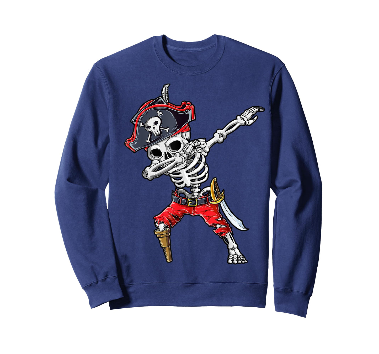 Dabbing Skeleton Pirate T Shirt Halloween Kids Jolly Roger T-Shirt