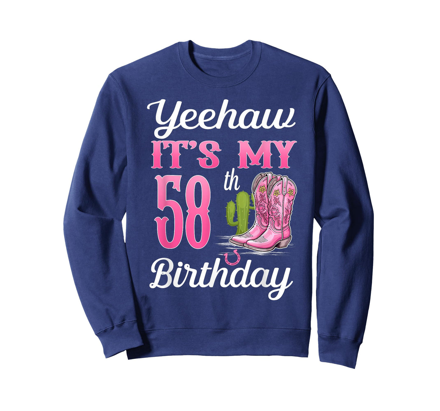 Yeehaw It's My 58th Birthday Cowgirl Western Girl 58 Years T-Shirt