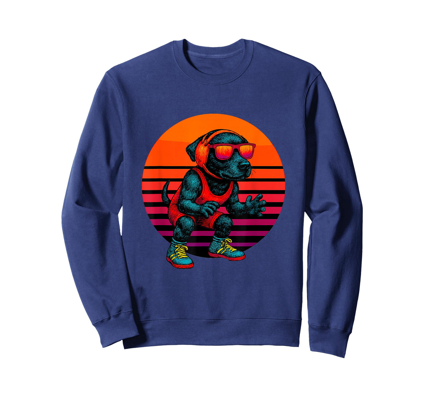 Retro Dog Wrestling Wrestler T-Shirt