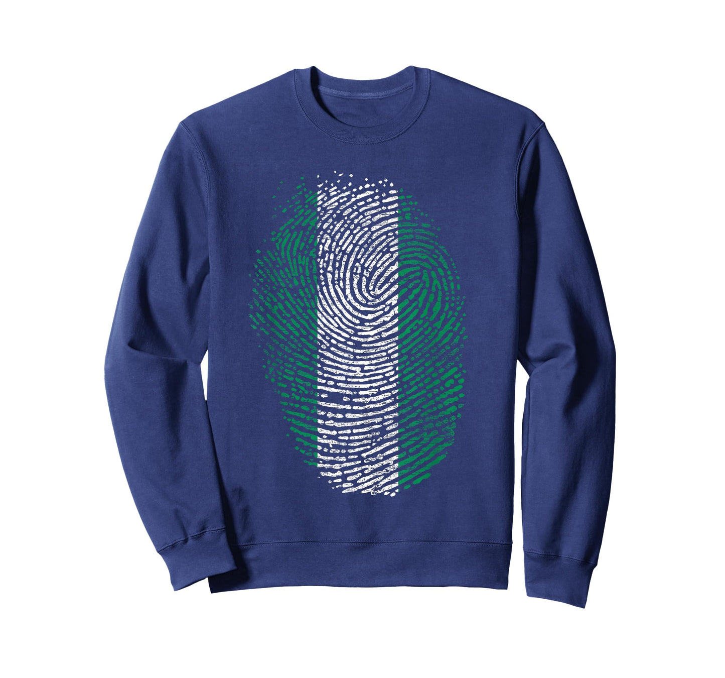 Nigeria Flag Gift Fingerprint T-Shirt