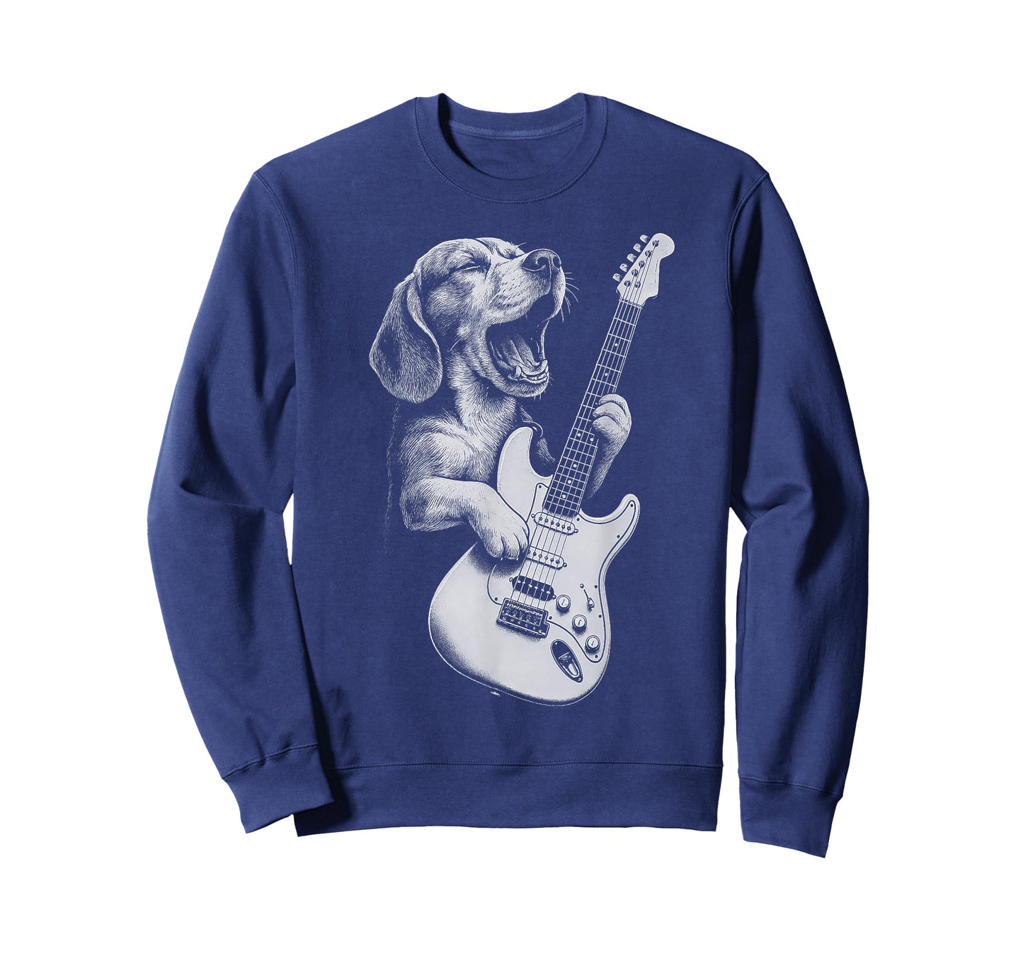 Beagle Playing Guitar Rock Music Dog Lover T-Shirt