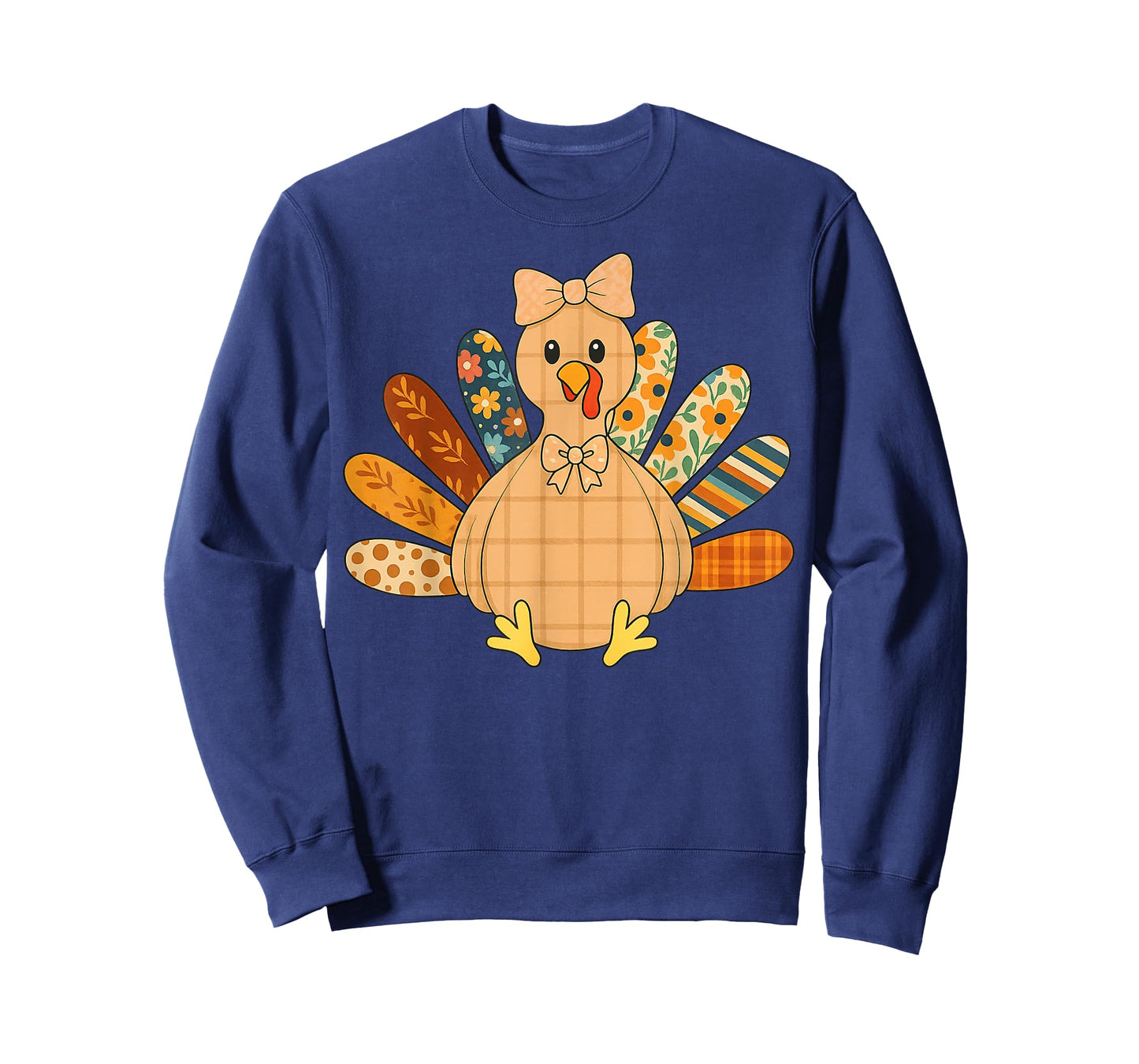 Funny Turkey Thanksgiving Vintage Boho Floral Fall Vibes T-Shirt