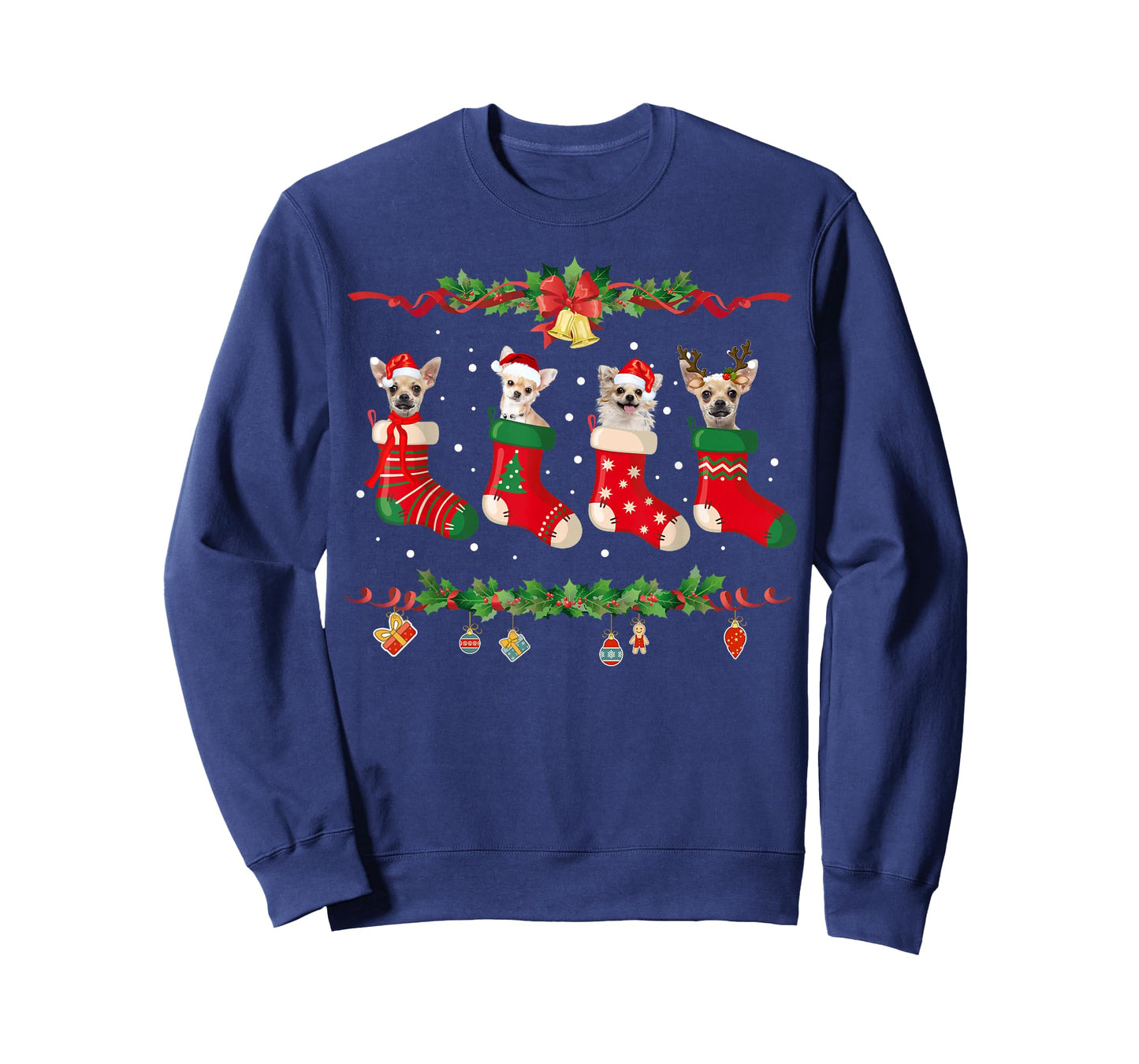 Chihuahua Christmas Stocking Dog Xmas T-Shirt