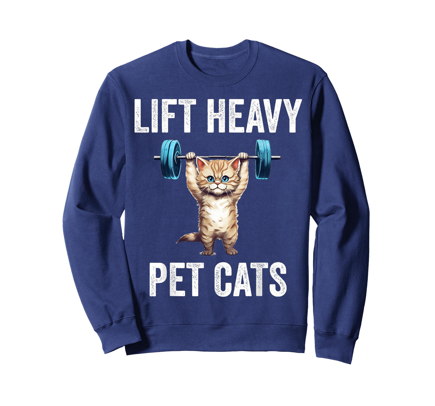 Lift Heavy Pet Cats Funny Gym Workout Weight Lifter T-Shirt