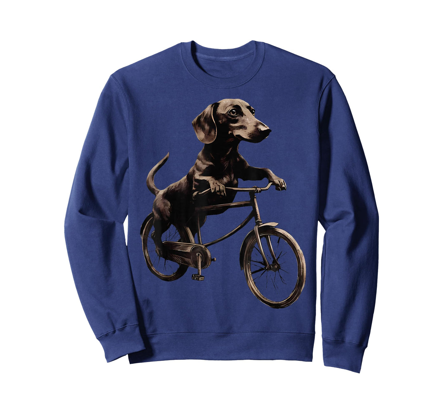 Dachshund Riding A Bike Bicycle Cycling Dachshund Dog Lover T-Shirt for Men Women Kids