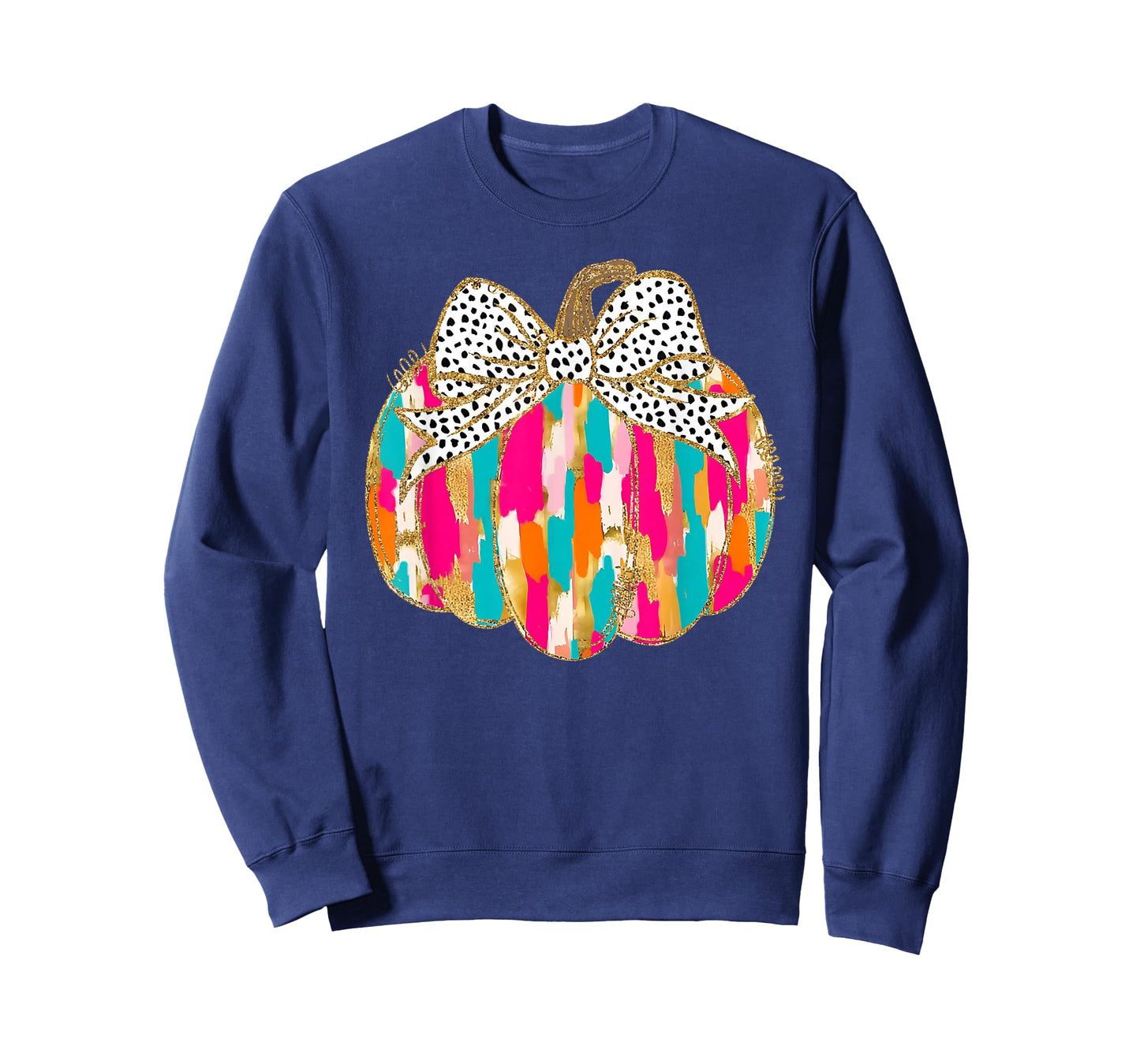 Coquette Bow Pumpkin Season Autumn Fall Leaves Thanksgiving T-Shirt
