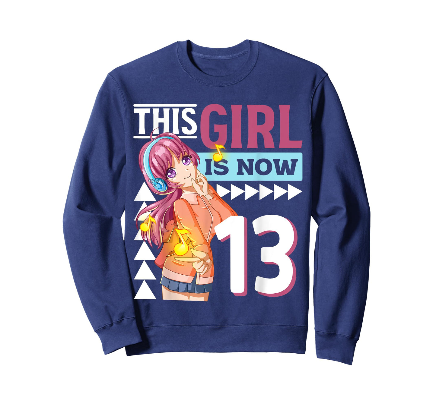 This Anime Girl Is Now 13 Years Old Anime 13 th Birthday T-Shirt