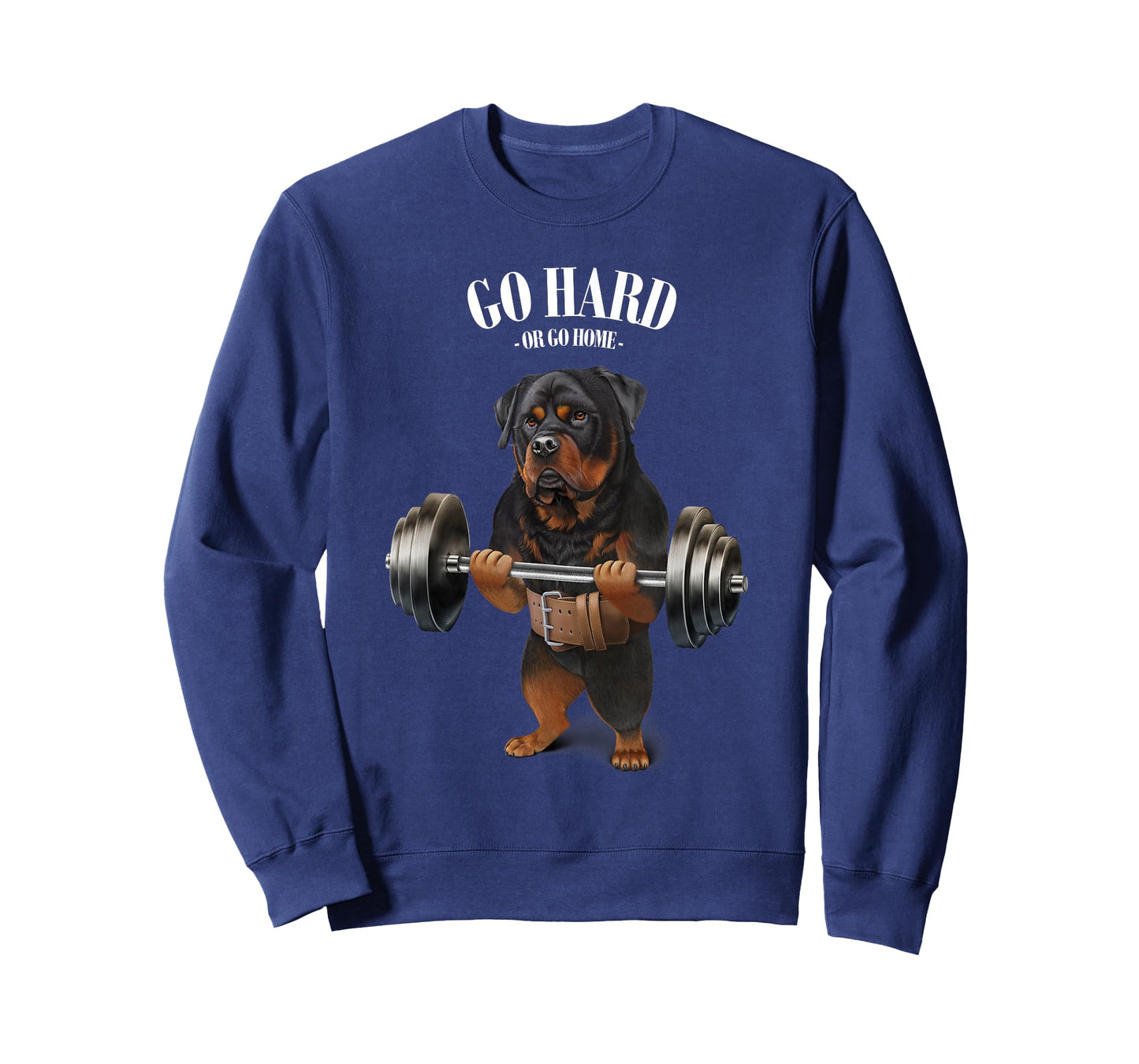 Rottweiler Dog Weightlifting in Fitness Gym T-Shirt
