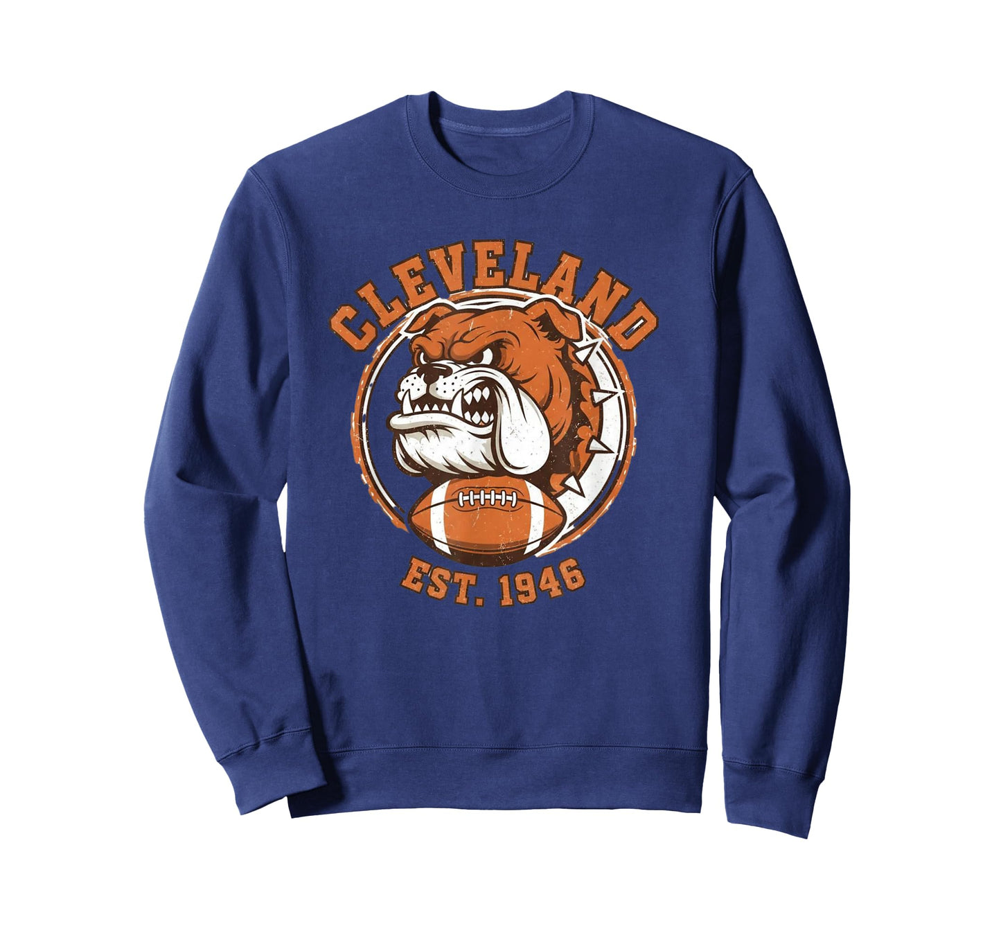 Vintage Cleveland Football Dog Design T-Shirt