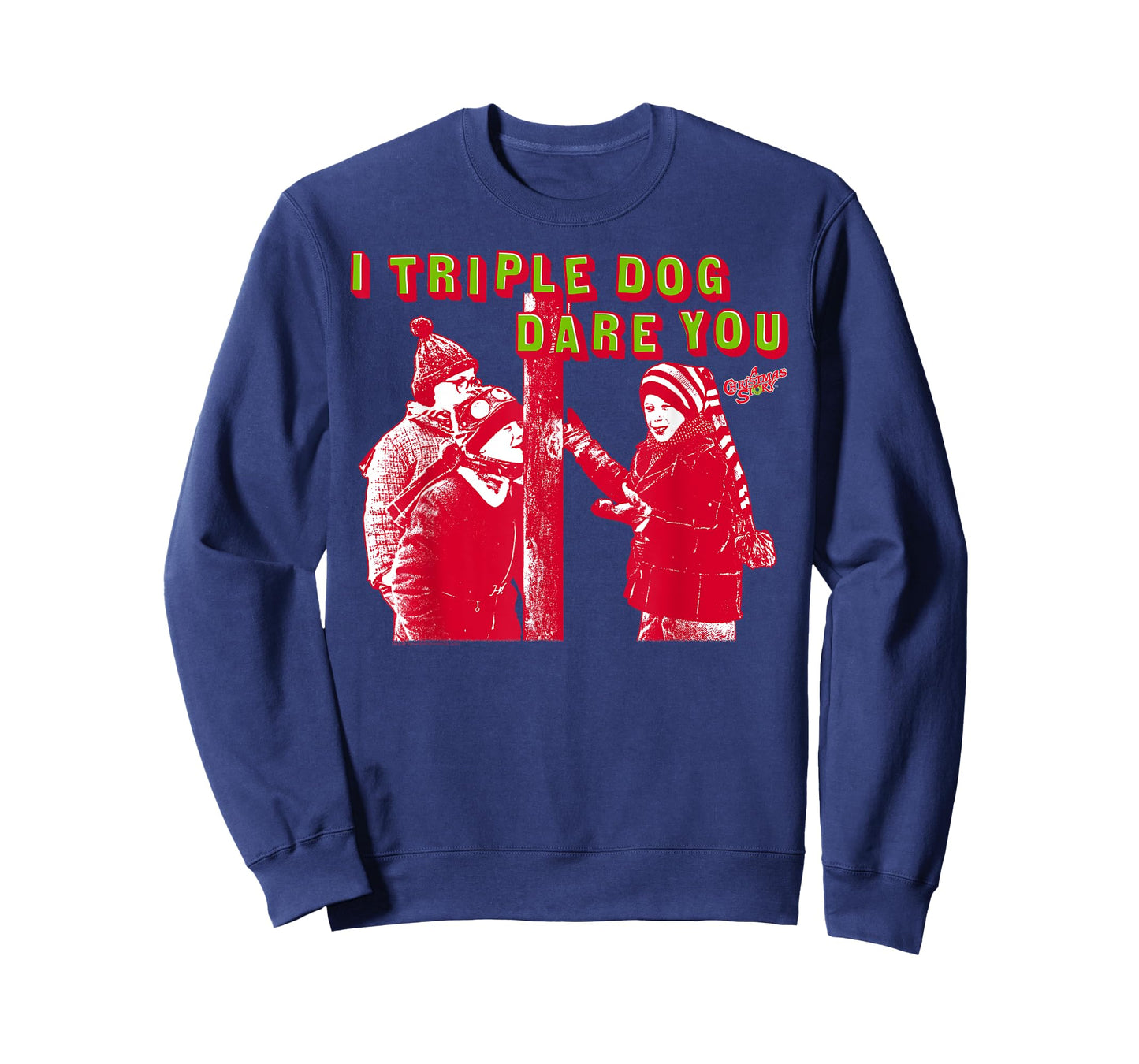 A Christmas Story Triple Dog Dare Red Photo Funny Holiday T-Shirt