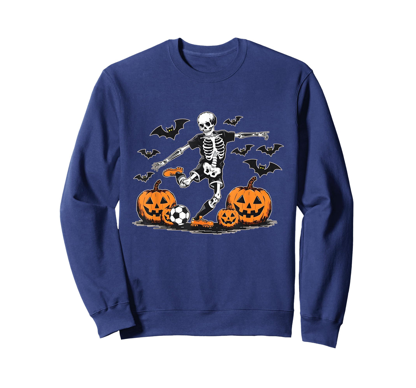 Funny Skeleton Soccer Men Boys Kids Halloween Costume T-Shirt