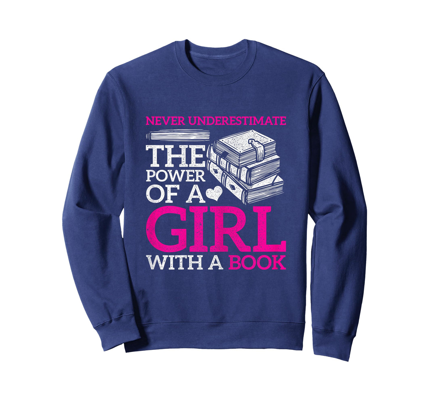 Never Underestimate The Power Of A Girl With A Book Reading T-Shirt