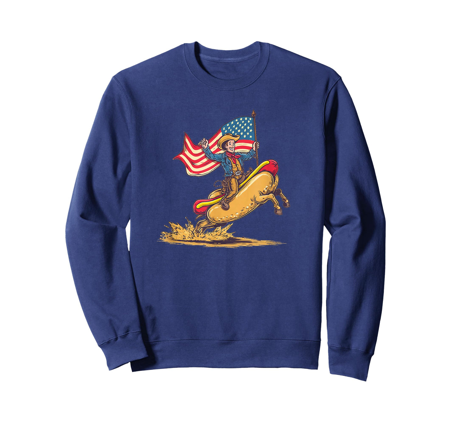 Amazing Hotdogs and Rodeo Looks with USA Colors T-Shirt