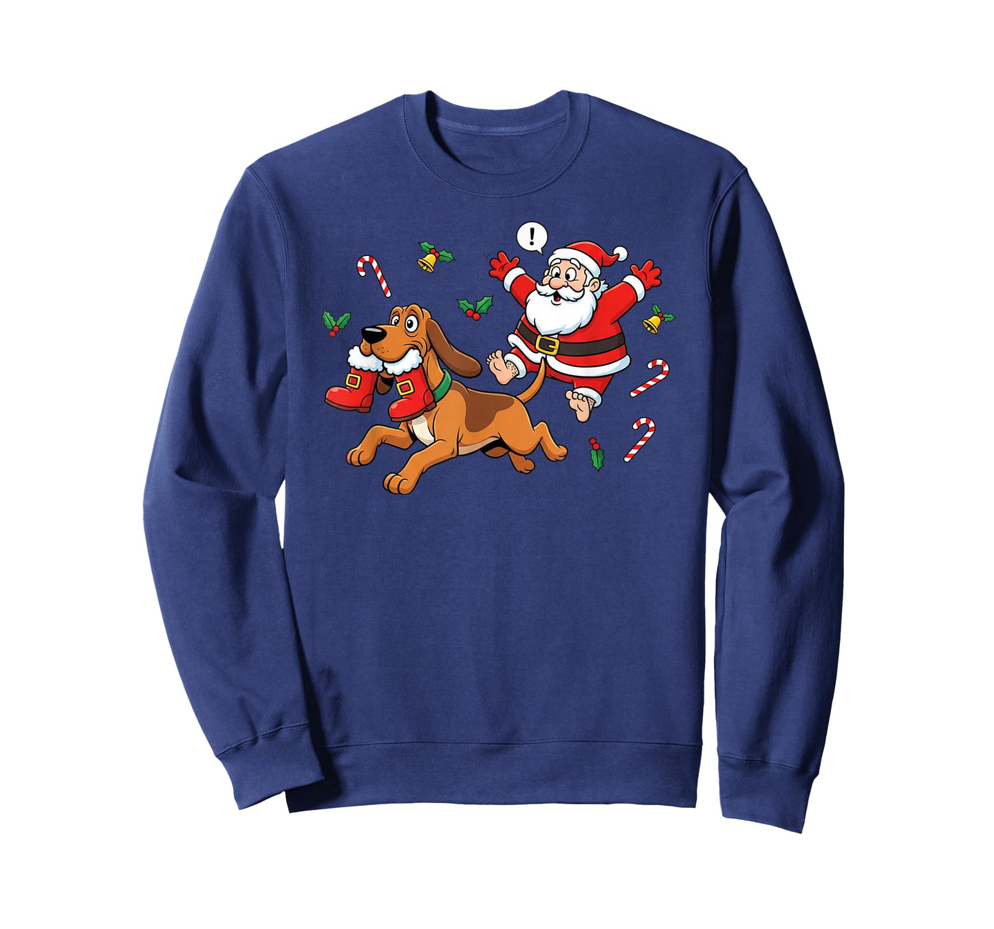 Funny Bloodhound Santa Claus Boots Christmas Womens Mens Kid T-Shirt