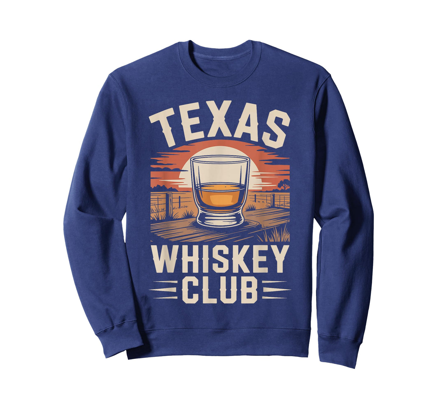 Texas Whiskey Club Sunset Retro Bourbon T-Shirt
