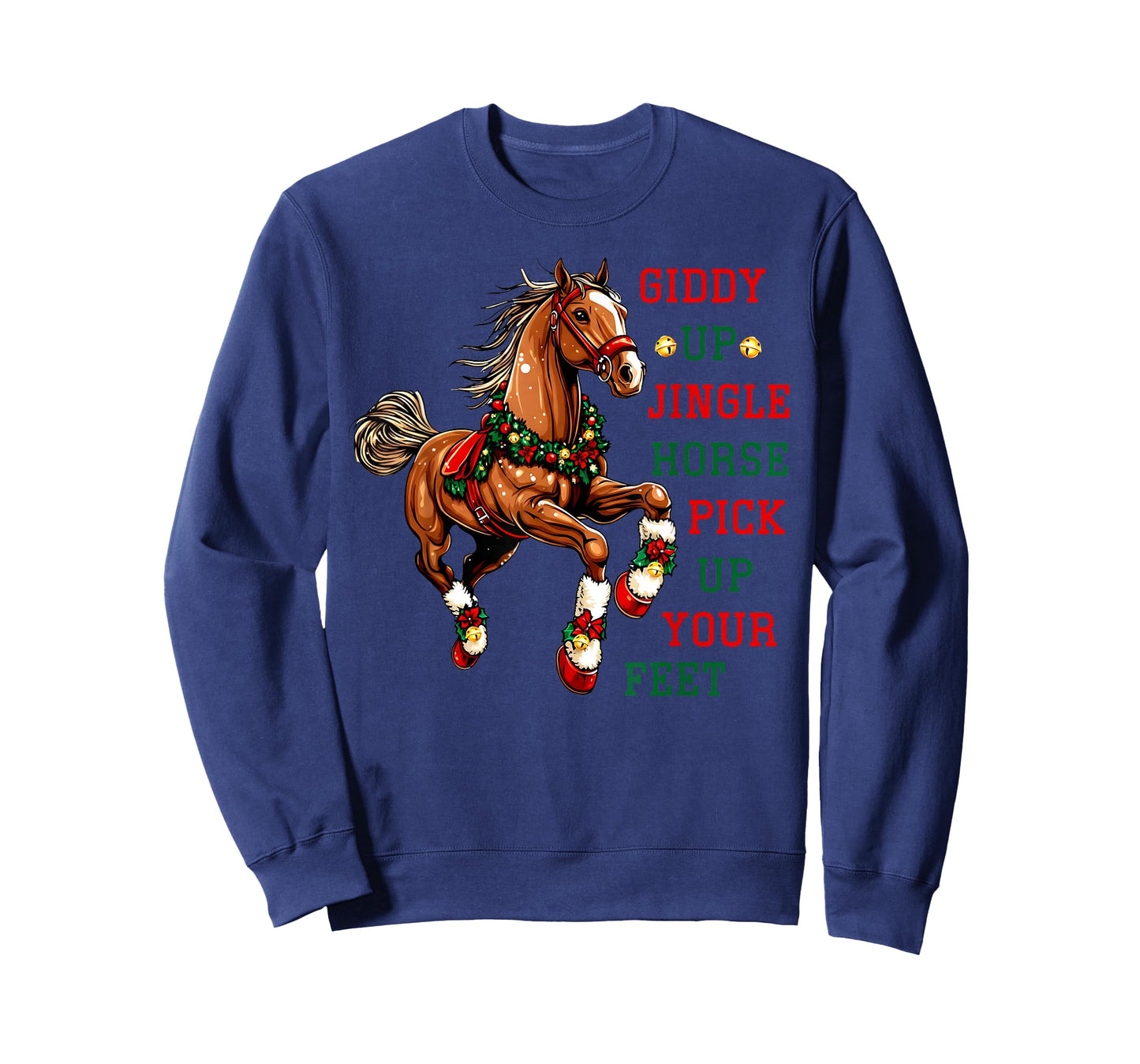 Giddy Up Jingle Horse Western Christmas Horse Country Riding T-Shirt