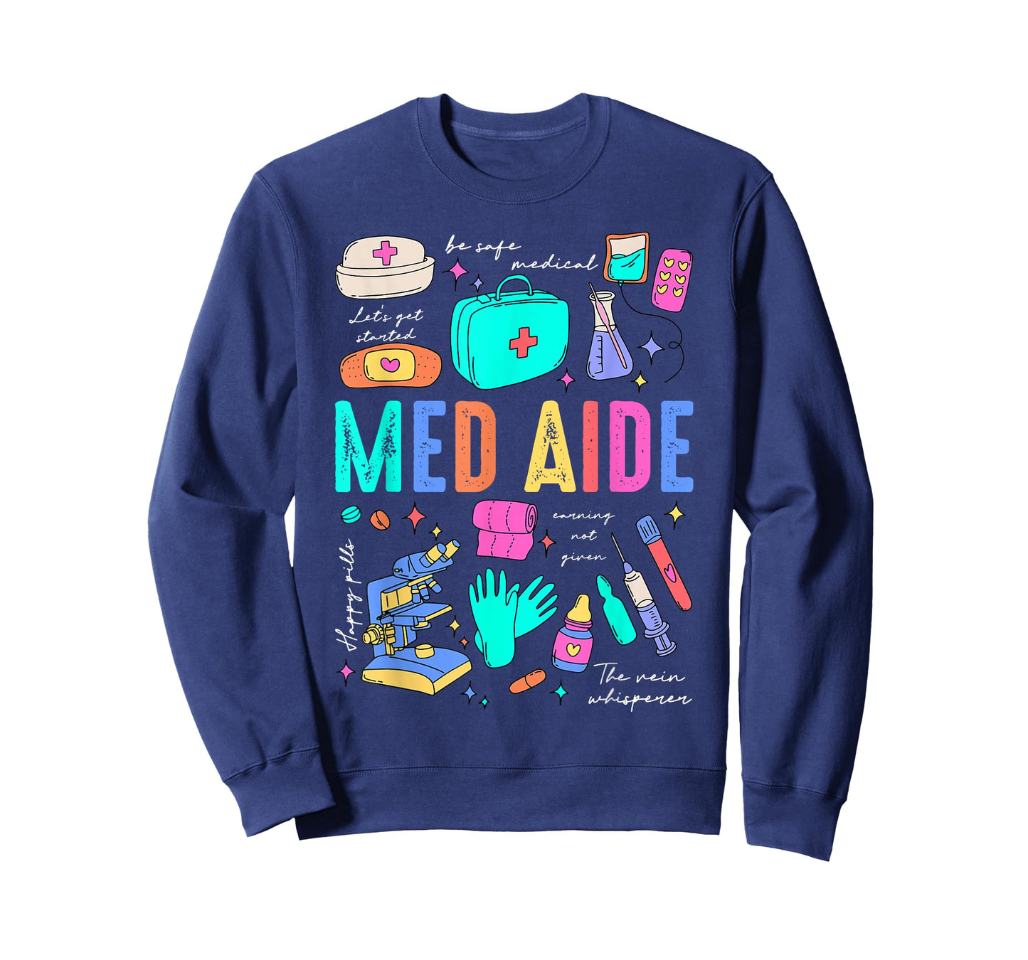 Retro Med Aide Certified Medication Aide Nursing Med Tech T-Shirt