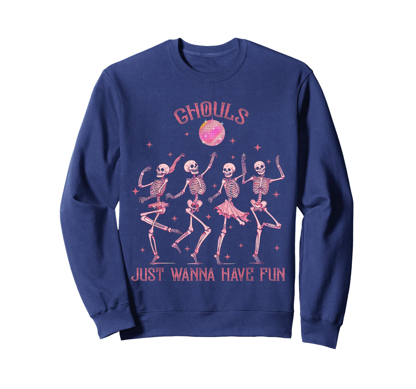 Girl Ghouls Just Wanna Have Fun Disco Party Dancing Skeleton T-Shirt