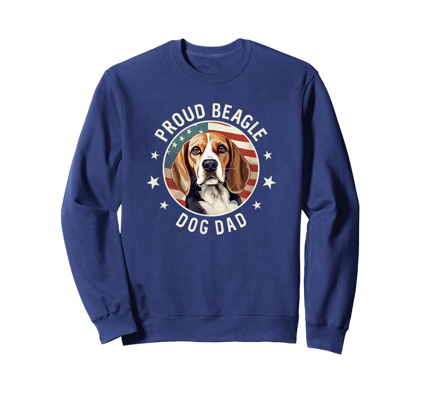 Beagle Gifts for Men American Flag Proud Beagle Dog Dad T-Shirt