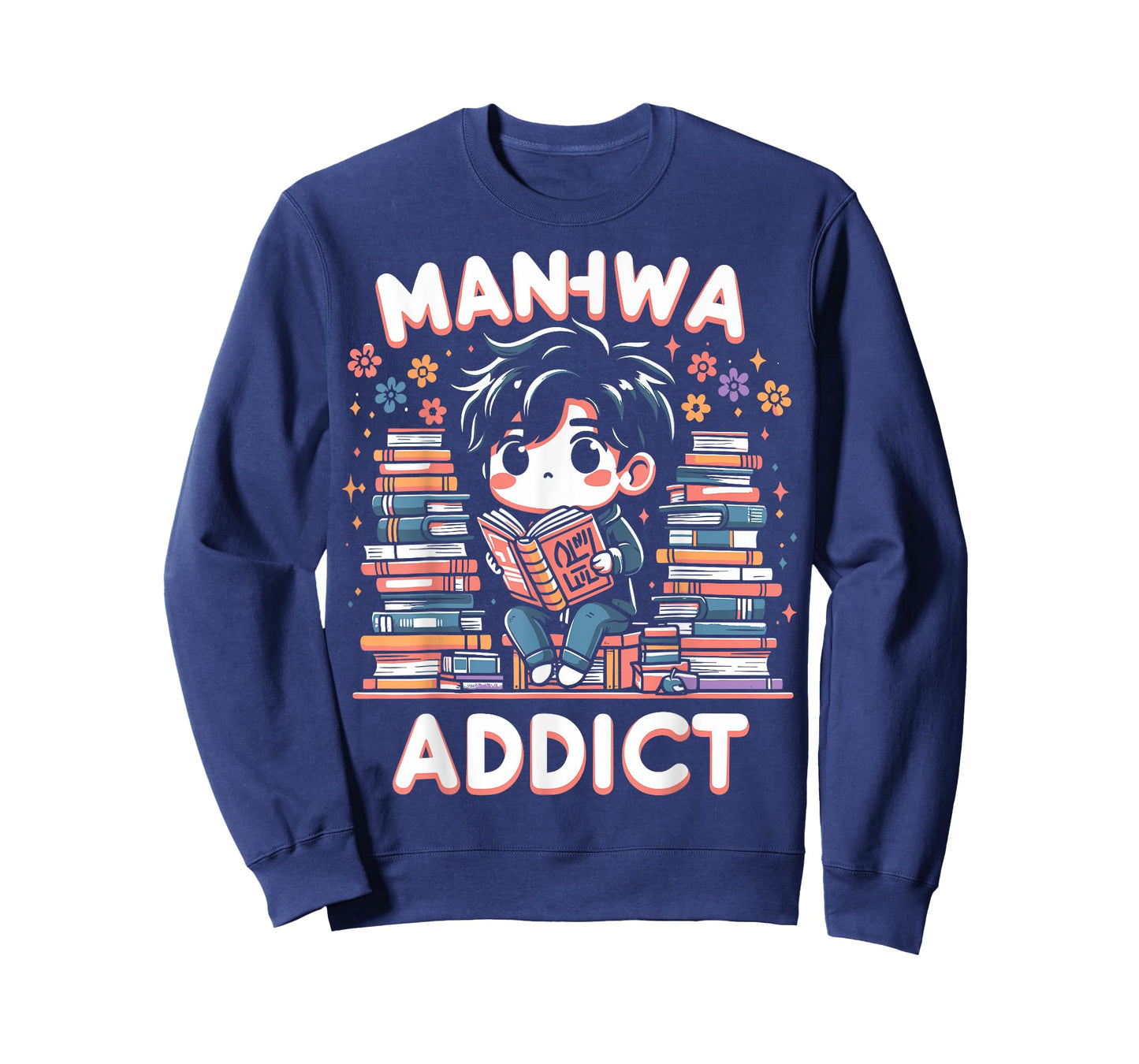 AMM - Anime Manga Manhwa Funny Gift for Manhwa Addict Fan Unisex-Adults Black T-Shirt