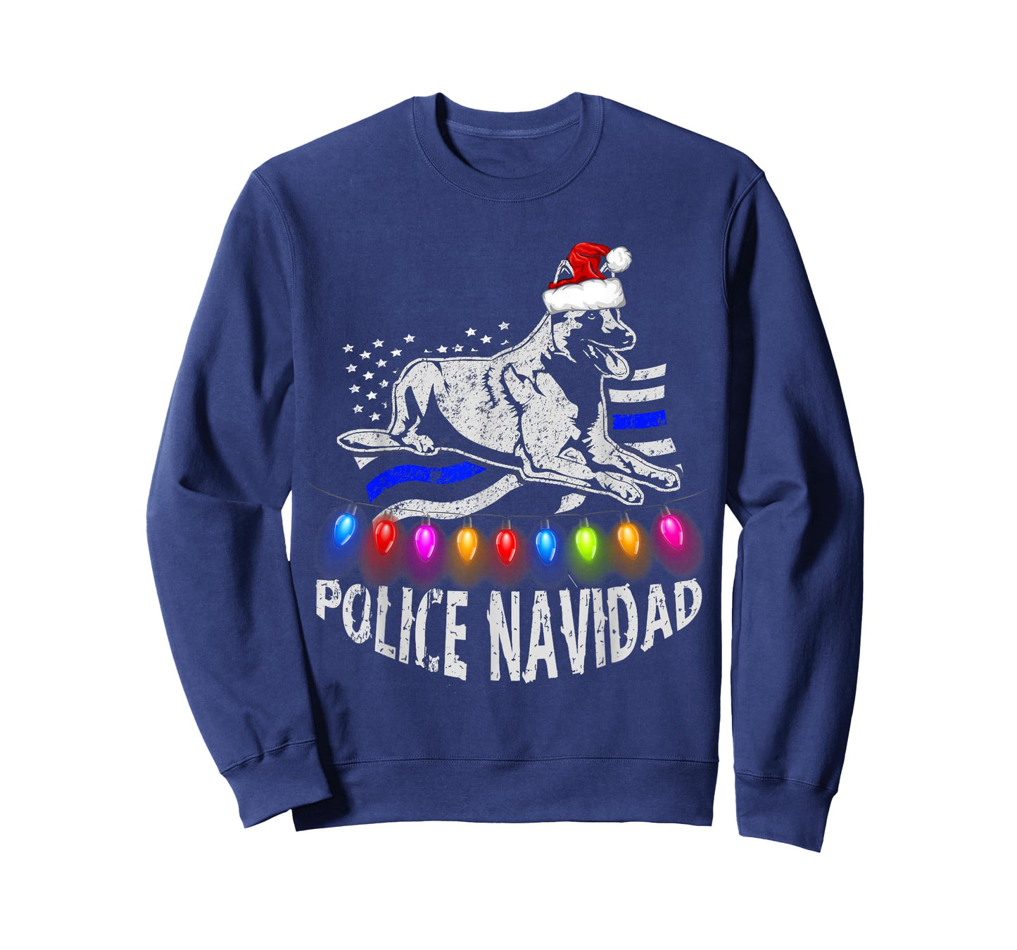 Police Christmas Navidad Shirt for Law Enforcement Malinois