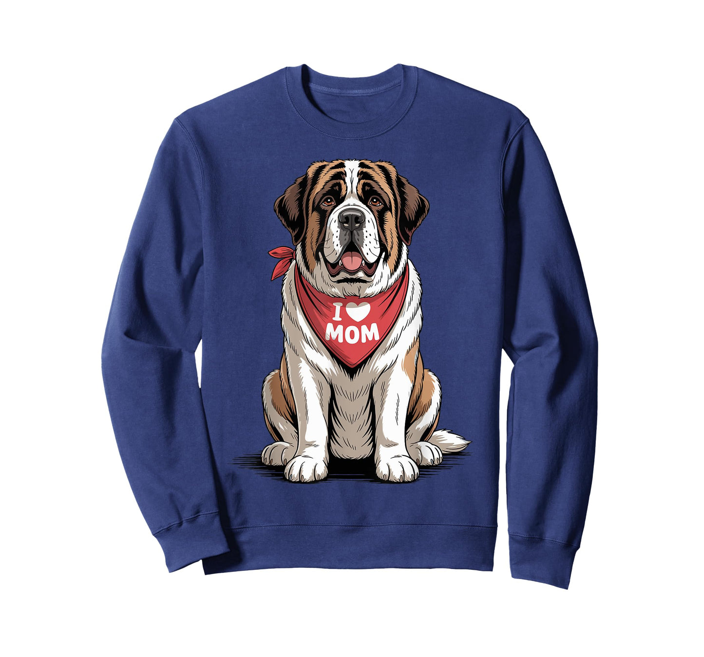 I Love Mom Saint Bernard Lover Dog Mother's Day T-Shirt