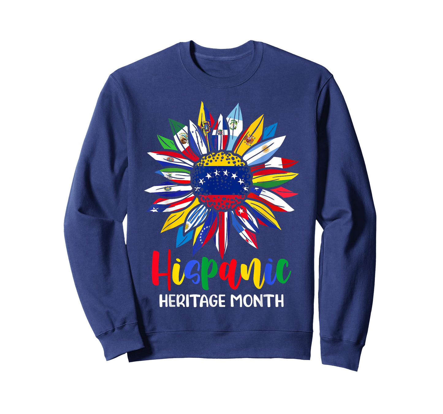 Hispanic Heritage Month Venezuela Flag Sunflower Latino Flag T-Shirt