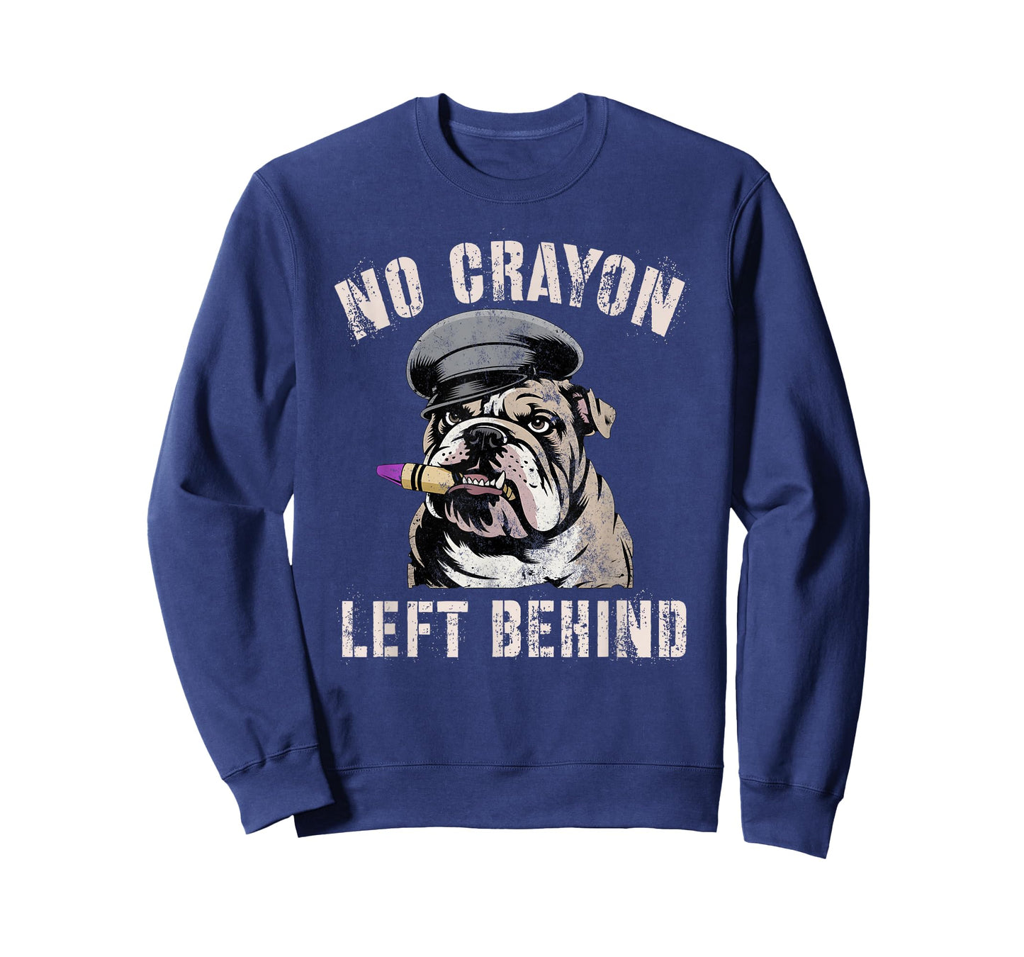 Bulldog No Crayon Left Behind Grunt Team Military My Soldier T-Shirt