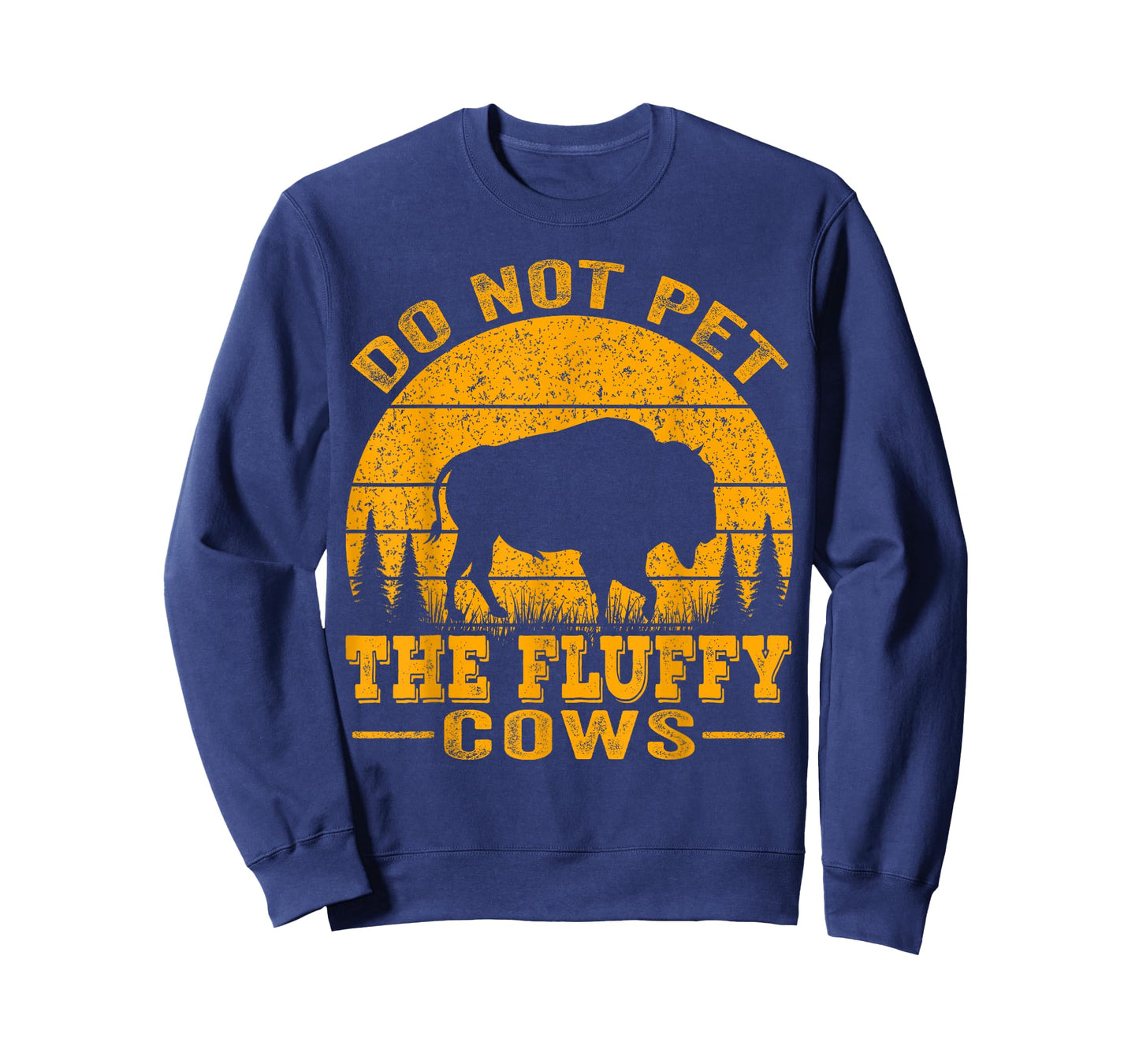 Do Not Pet The Fluffy Cows, Bison Retro Vintage T-Shirt