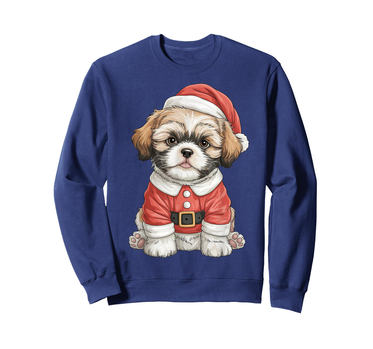 Cute Christmas Shih Tzu Santa Dog Lover T-Shirt