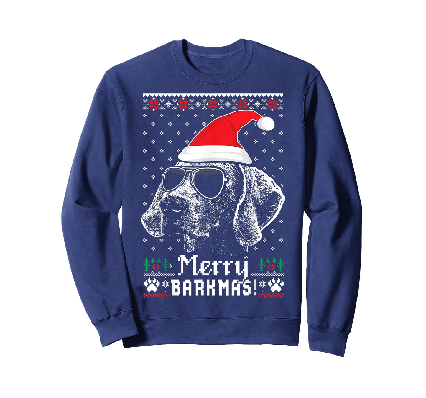 Weimaraner Merry Barkmas Christmas T-Shirt