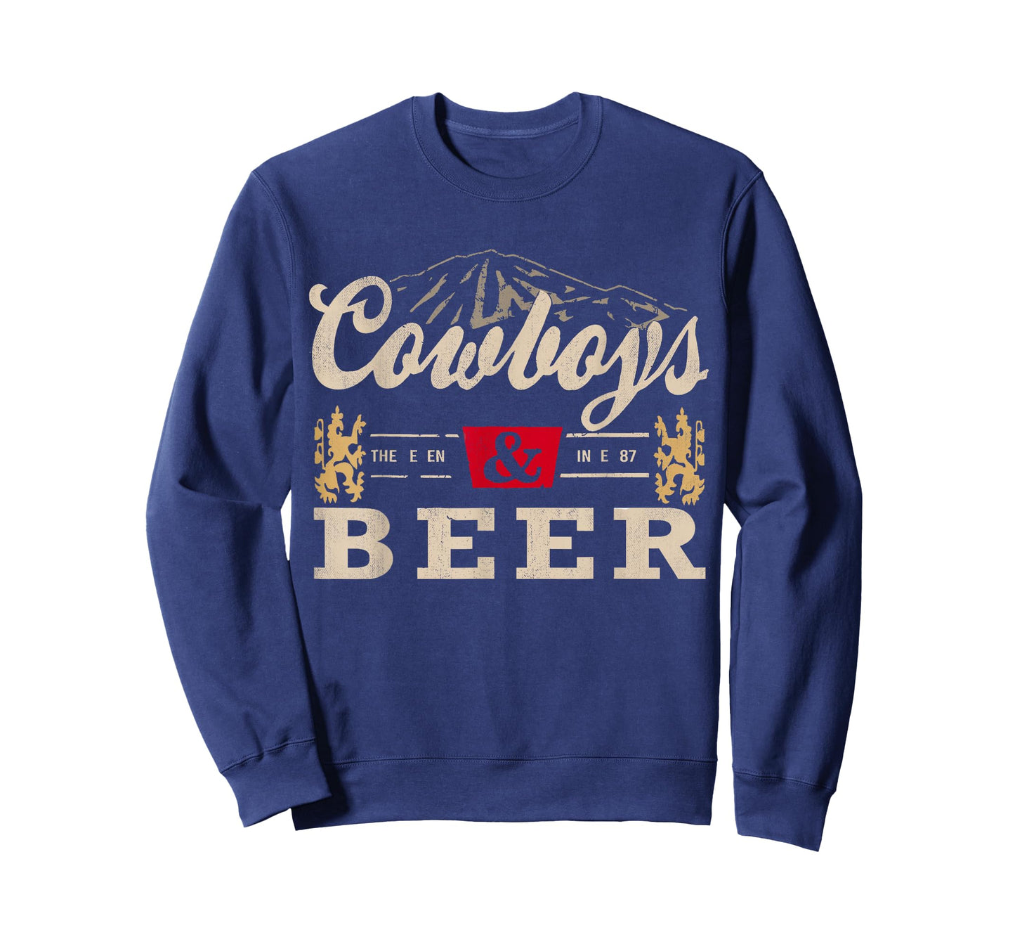 Vintage Cowboys Western and Beer, Cowboy Lovers Tees T-Shirt Small