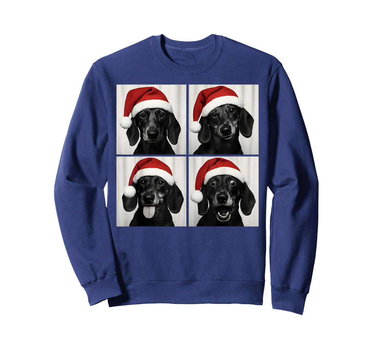 Funny Christmas Dachshund Santa Weiner Dog Lover Photo Booth T-Shirt