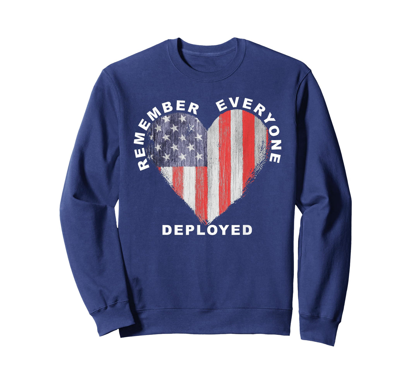 RED Friday Remember Everyone Deployed Military Heart Flag V T-Shirt