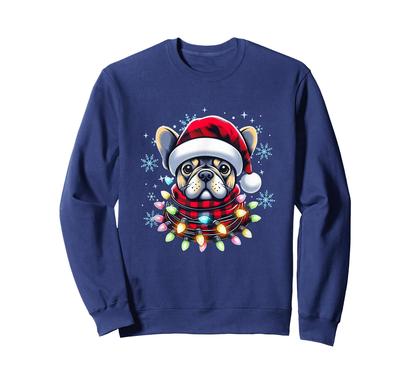 French Bulldog Christmas Buffalo Plaid Xmas Frenchie Lover T-Shirt