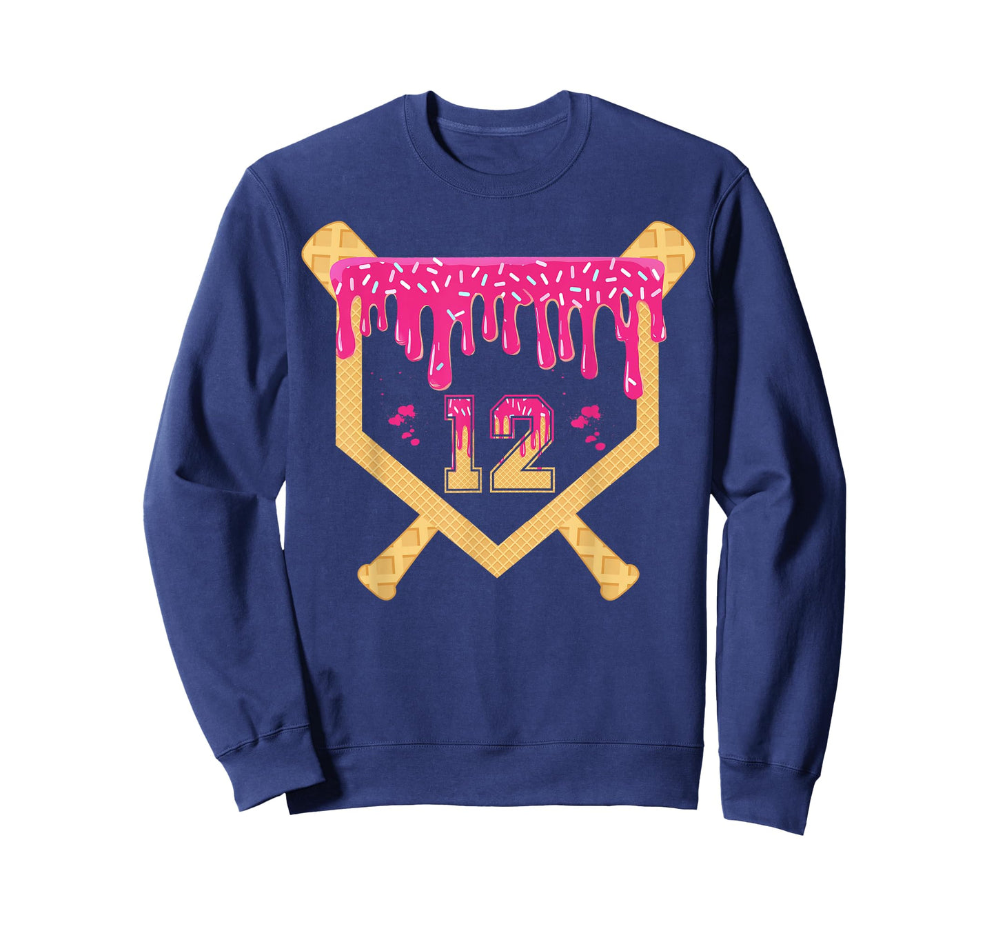 Baseball 12 Year Old Birthday Drip 12th Birthday Ice Cream T-Shirt